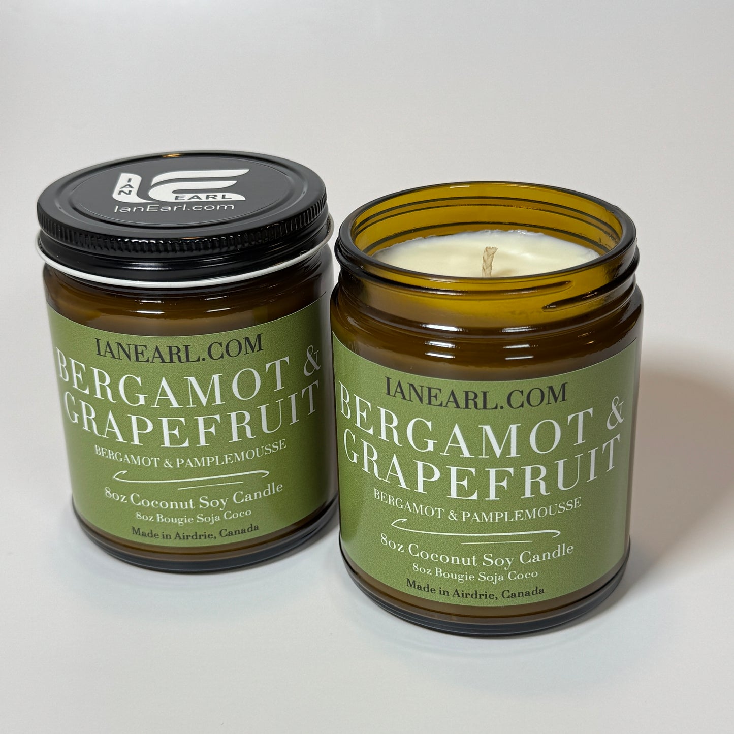 Bergamot Grapefruit - 8oz Coconut Soy Wax Candle