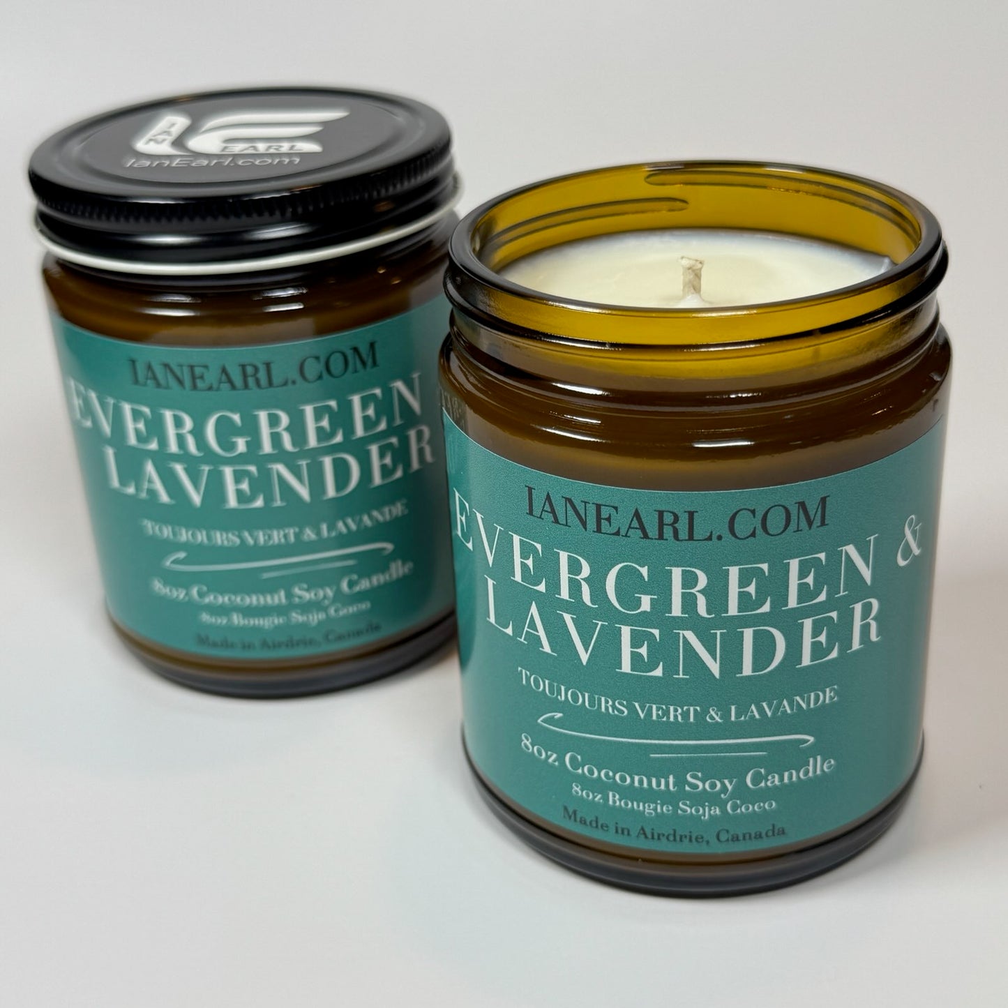 Evergreen & Lavender - 8oz Coconut Soy Candle