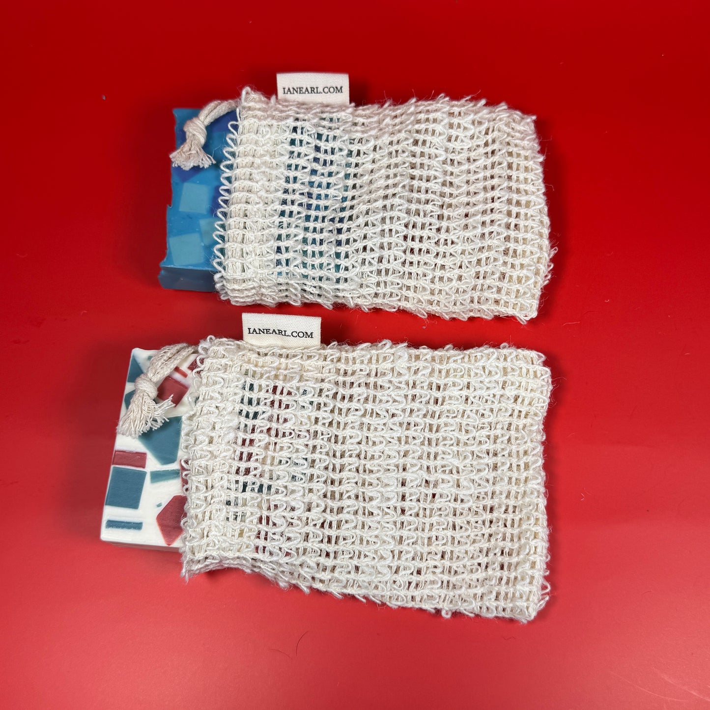 Gift Box - Peppermint Candy & Frostbite Scented Bar Soap with Soap Saver Bag