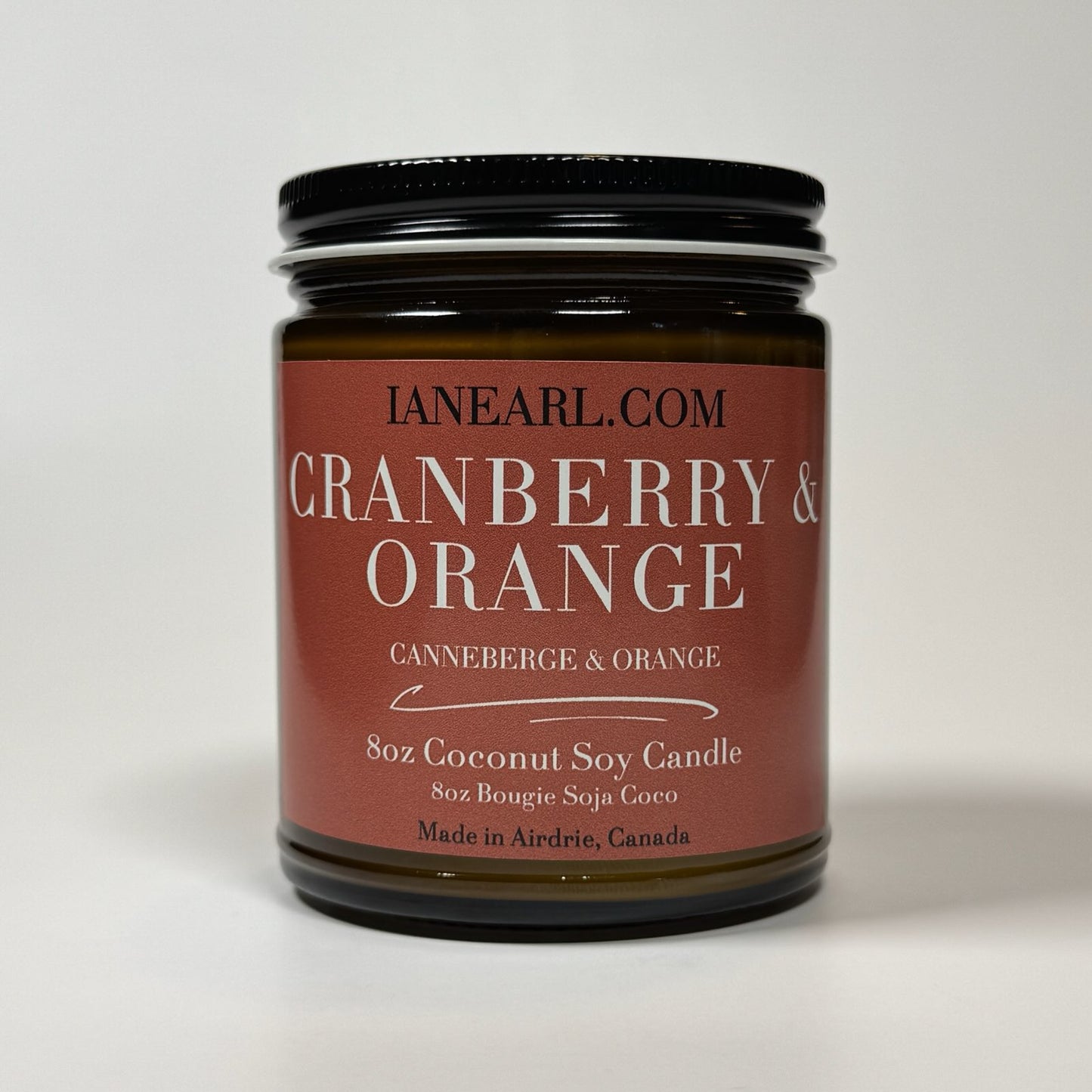 Cranberry & Orange - 8oz Coconut Soy Candle