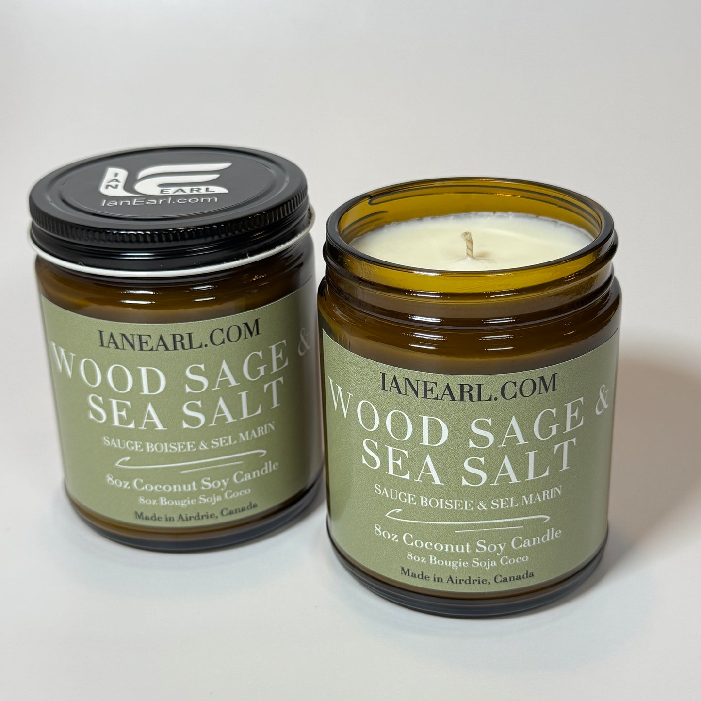 Wood Sage & Sea Salt - 8oz Coconut Soy Wax Candle