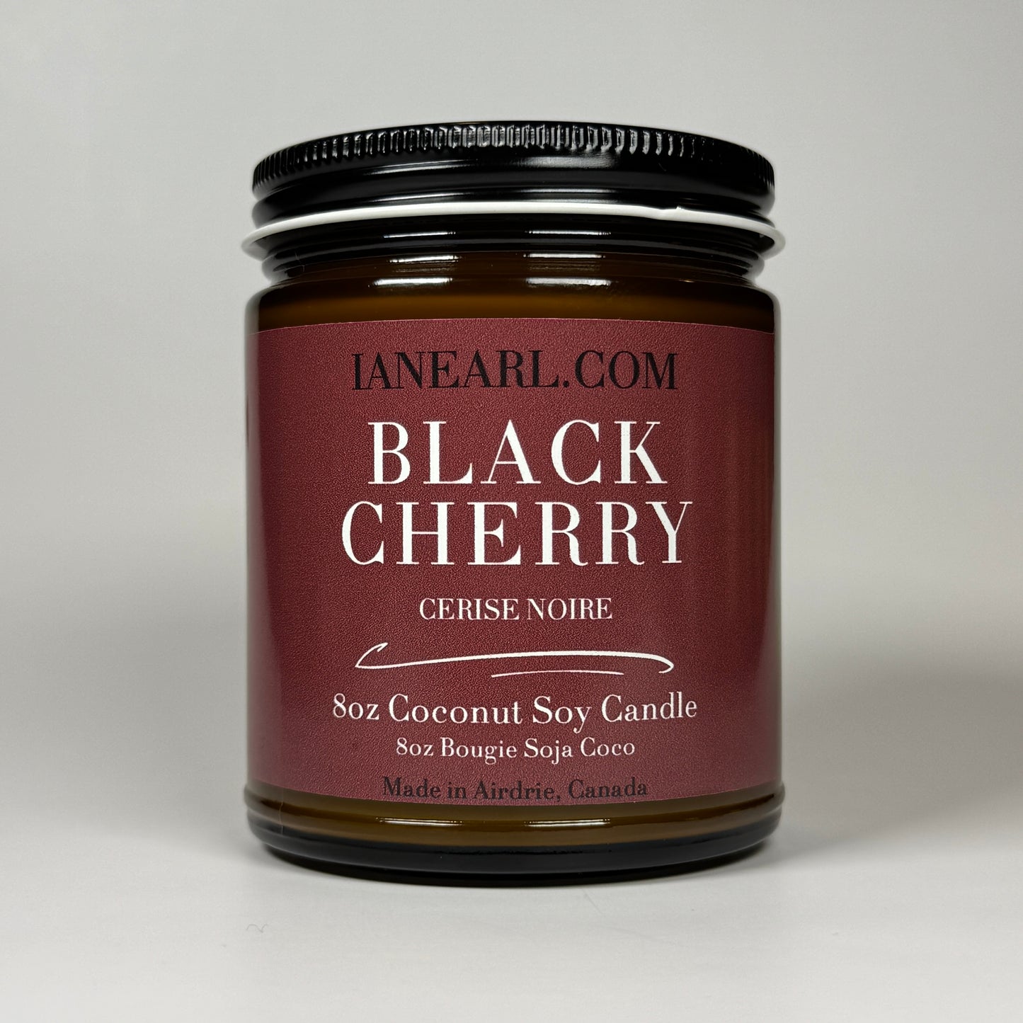 Black Cherry - 8oz Coconut Soy Candle