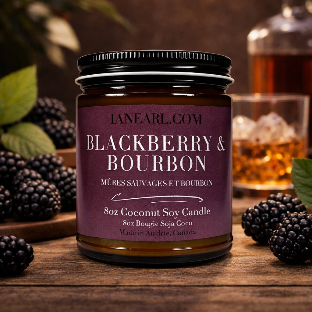 Blackberry & Bourbon - 8oz Coconut Soy Candle