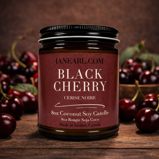 Black Cherry - 8oz Coconut Soy Candle