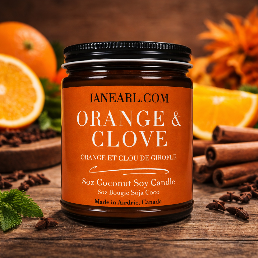 Orange & Clove - 8oz Coconut Soy Candle - Prismatic Ash Soap Co.