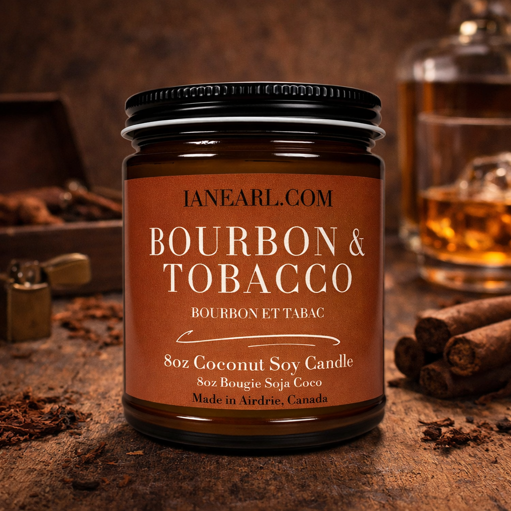 Bourbon & Tobacco - 8oz Coconut Soy Candle