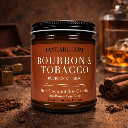 Bourbon & Tobacco - 8oz Coconut Soy Candle
