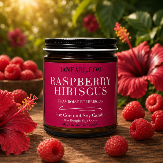 Raspberry Hibiscus - 8oz Coconut Soy Candle