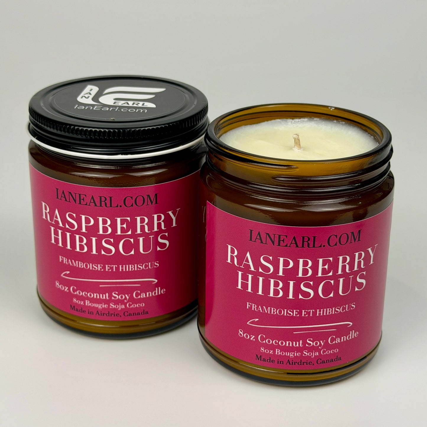 Raspberry Hibiscus - 8oz Coconut Soy Candle
