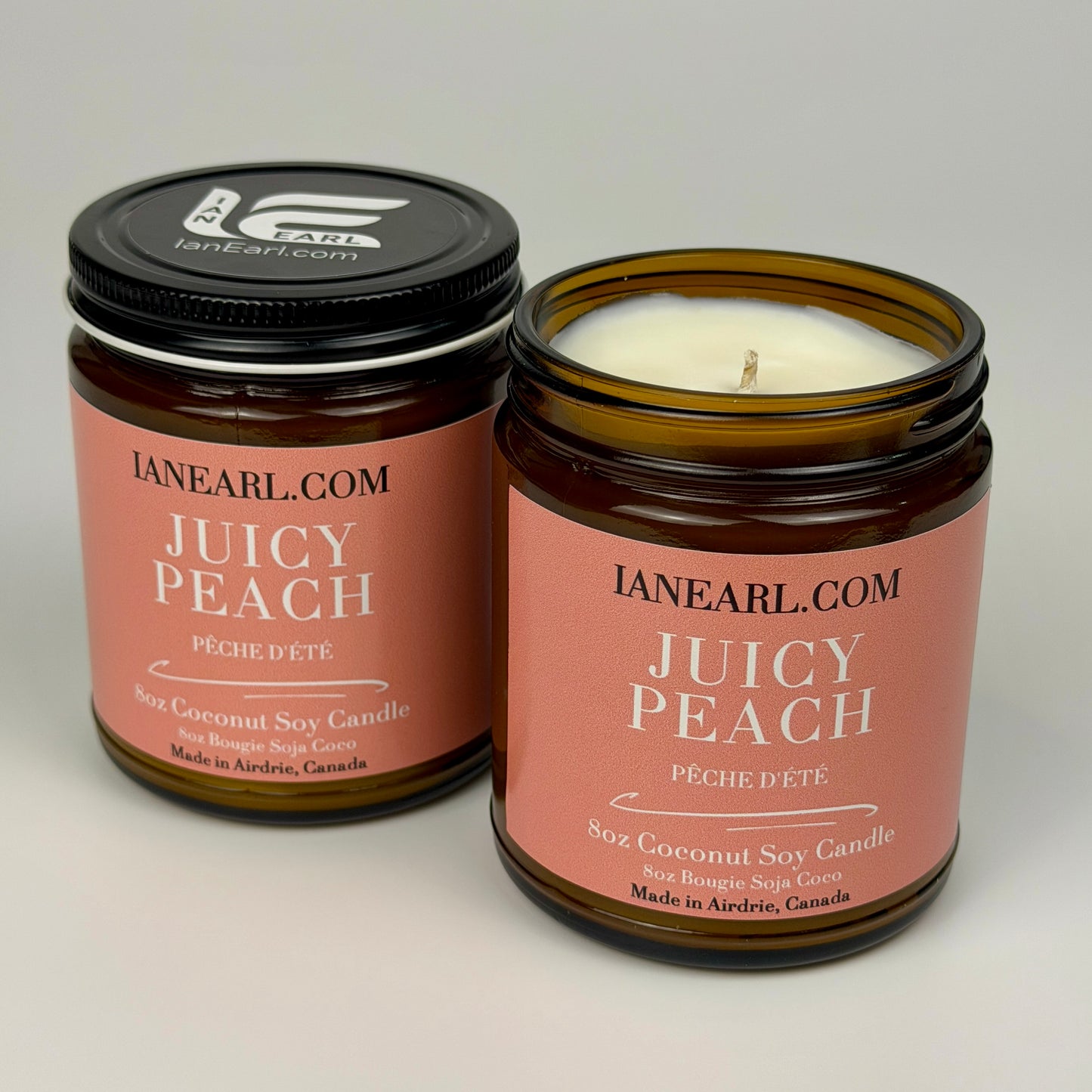 Juicy Peach - 8oz Coconut Soy Candle