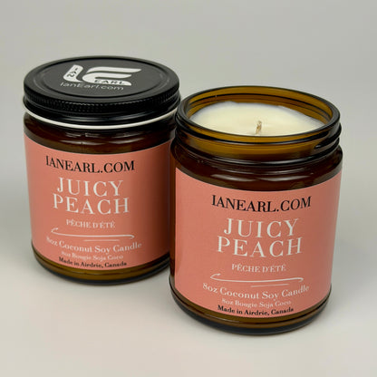 Juicy Peach - 8oz Coconut Soy Candle