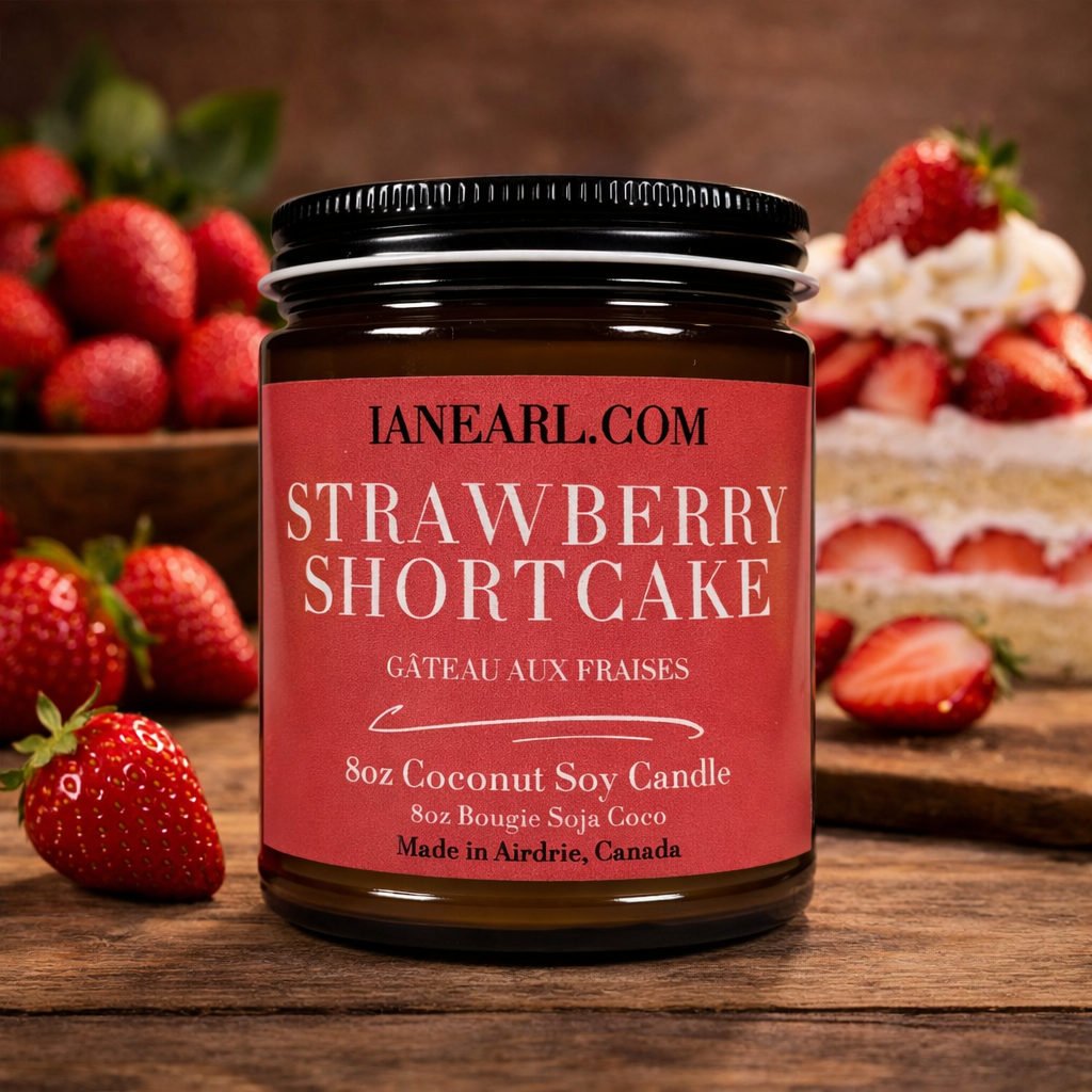 Strawberry Shortcake - 8oz Coconut Soy Candle - Prismatic Ash Soap Co.