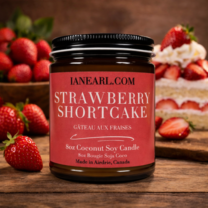 Strawberry Shortcake - 8oz Coconut Soy Candle - Prismatic Ash Soap Co.