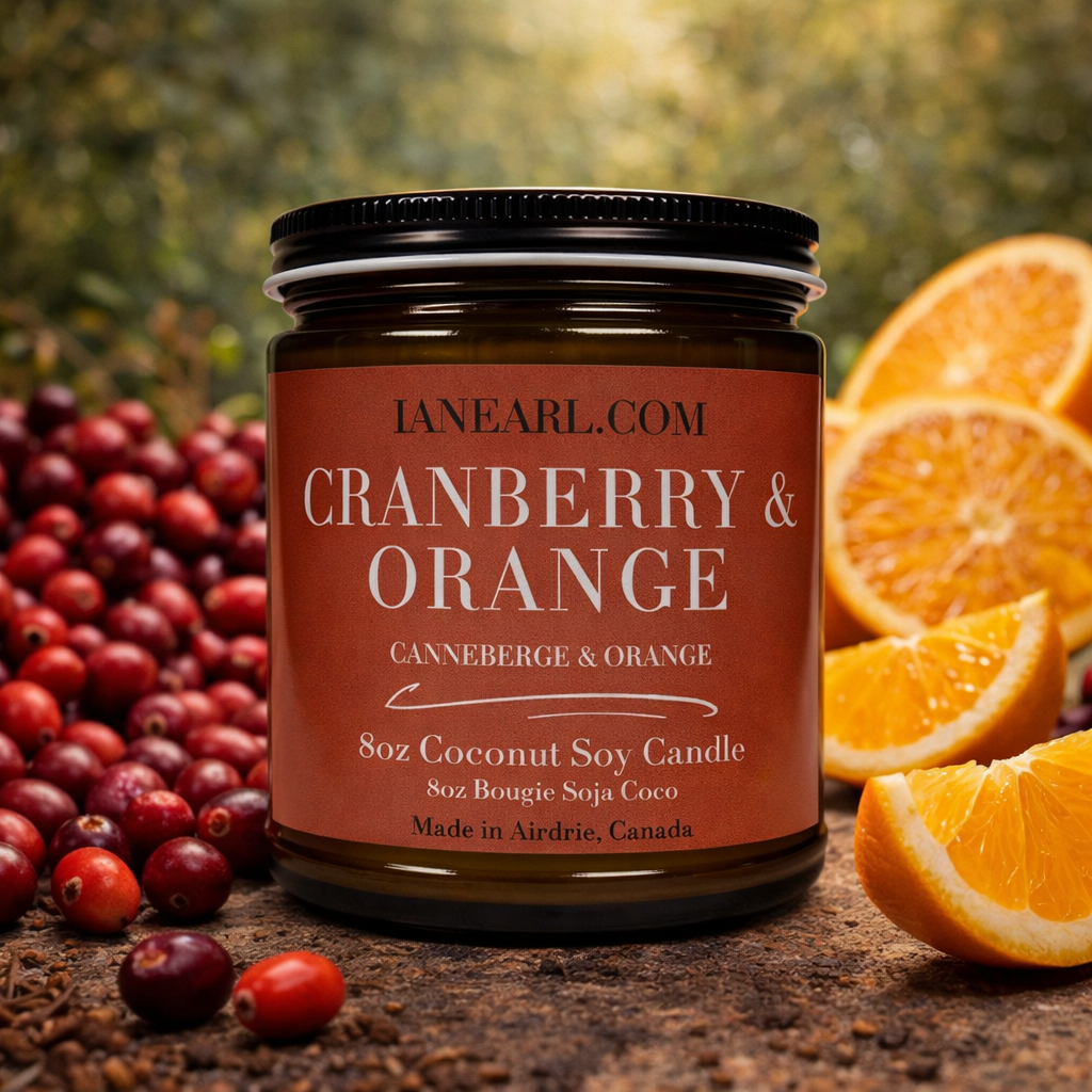 Cranberry & Orange - 8oz Coconut Soy Candle