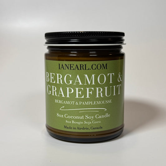 Bergamot Grapefruit - 8oz Coconut Soy Wax Candle