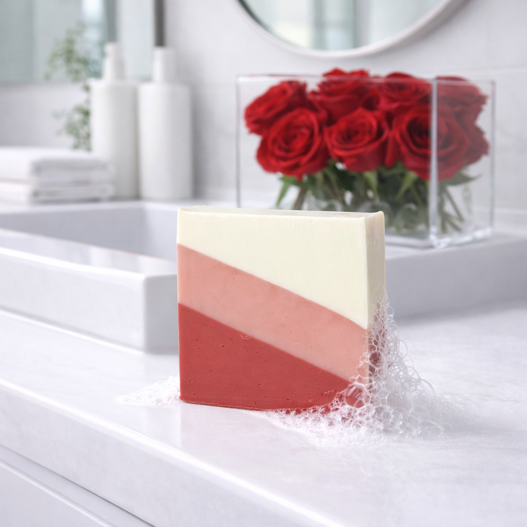 Berries & Champagne Scented - Valentine's Day Bar Soap