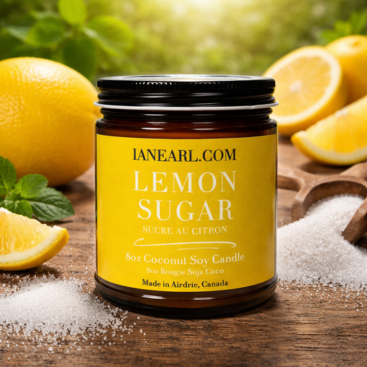 Lemon Sugar - 8oz Coconut Soy Wax Candle