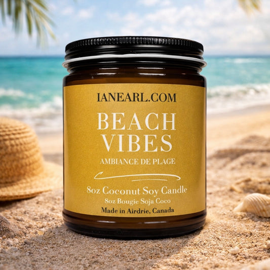Beach Vibes - 8oz Coconut Soy Candle - Prismatic Ash Soap Co.