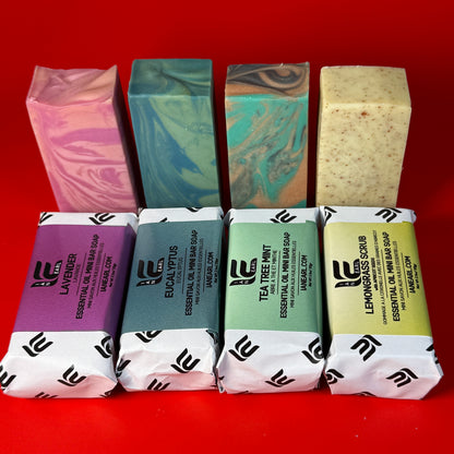 Gift Box - 4 Mini Bar Soaps - RESTORE Collection with Soap Saver Bag