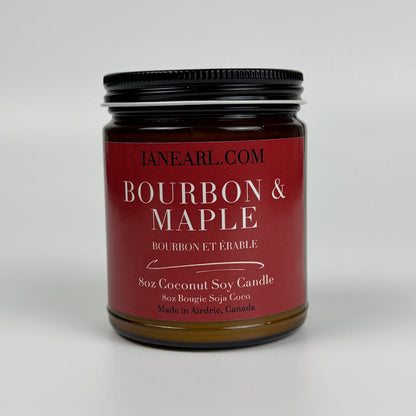 Bourbon & Maple- 8oz Coconut Soy Candle - Prismatic Ash Soap Co.