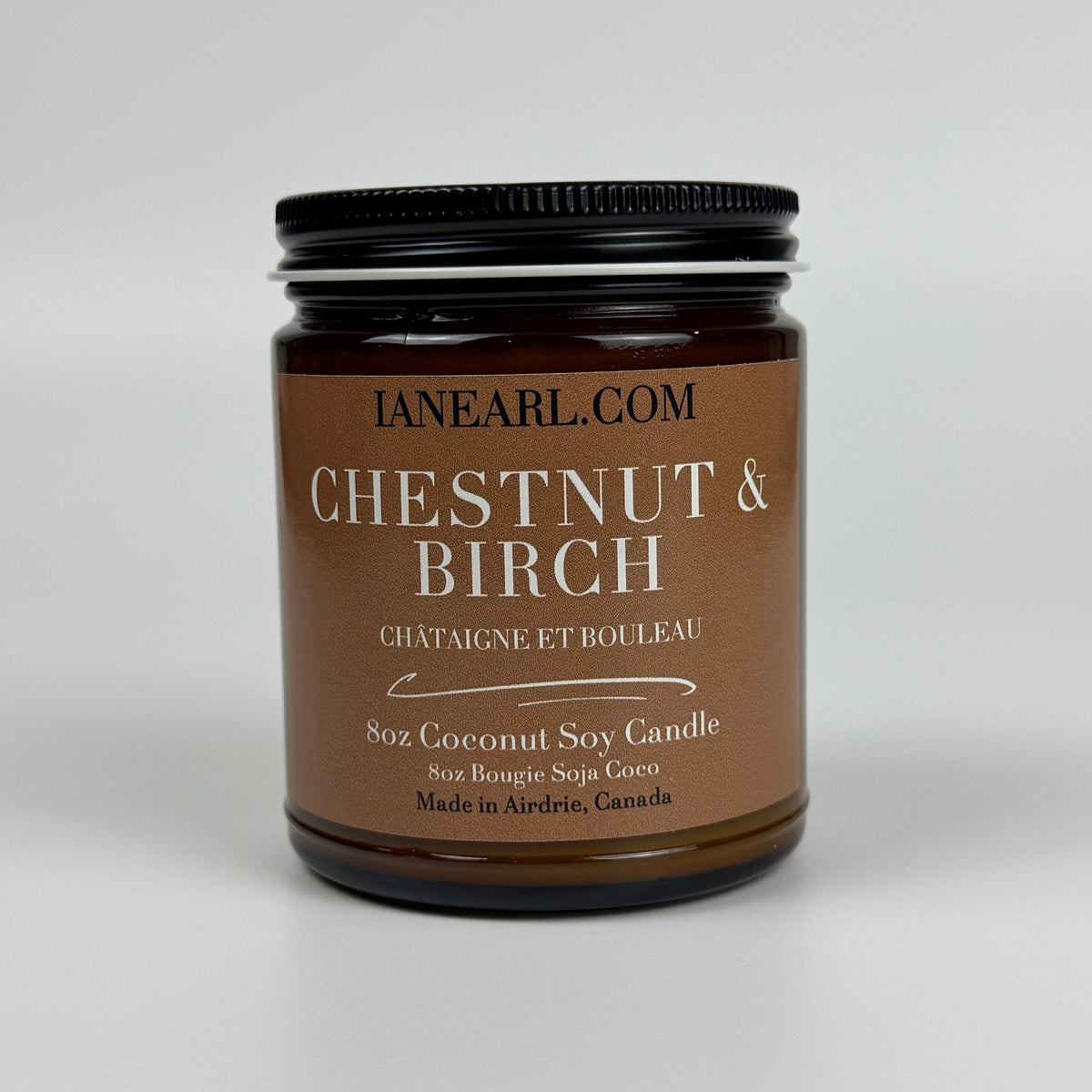 Chestnut & Birch - 8oz Coconut Soy Candle - Prismatic Ash Soap Co.