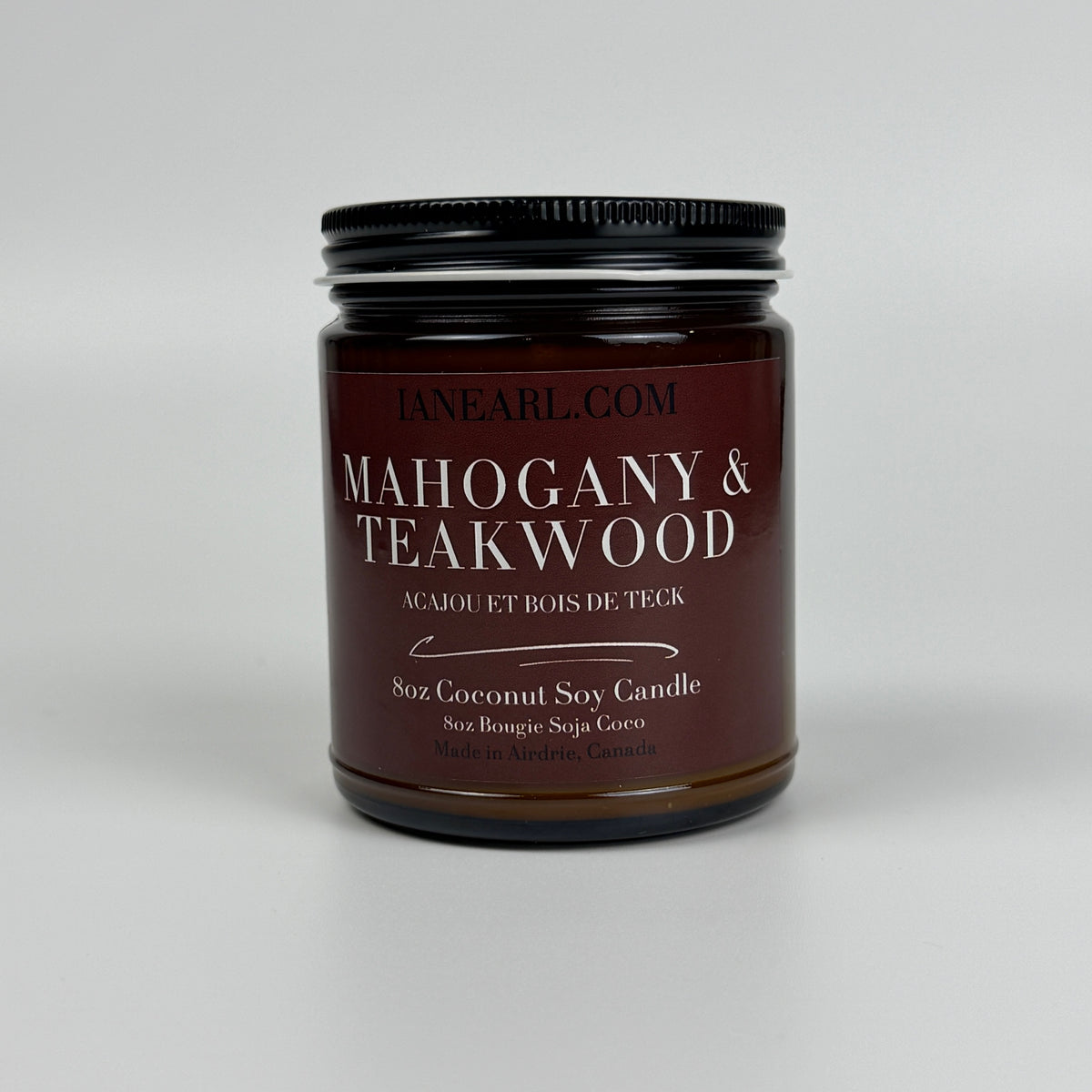 Mahogany & Teakwood - 8oz Coconut Soy Candle - Prismatic Ash Soap Co.