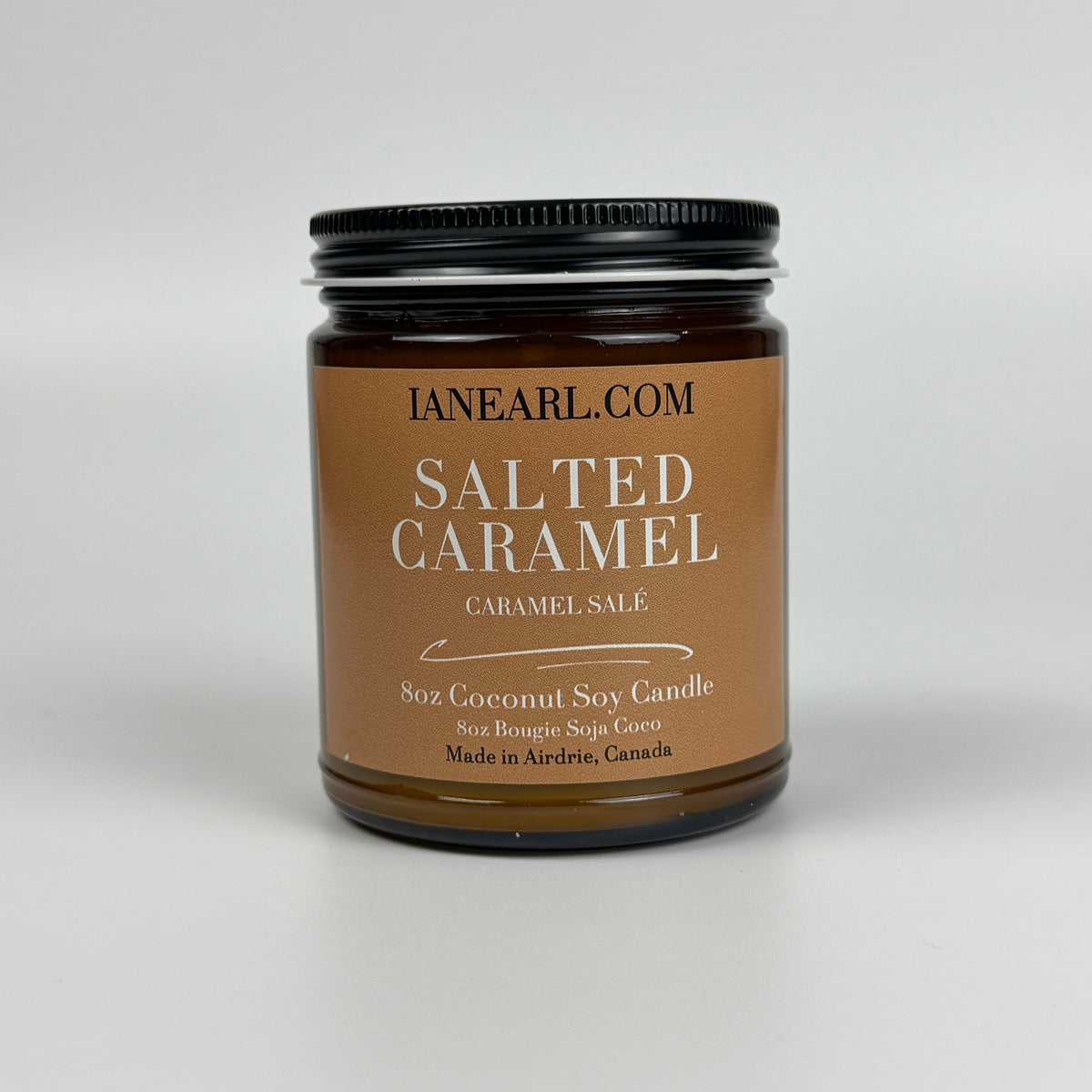 Salted Caramel - 8oz Coconut Soy Candle - Prismatic Ash Soap Co.