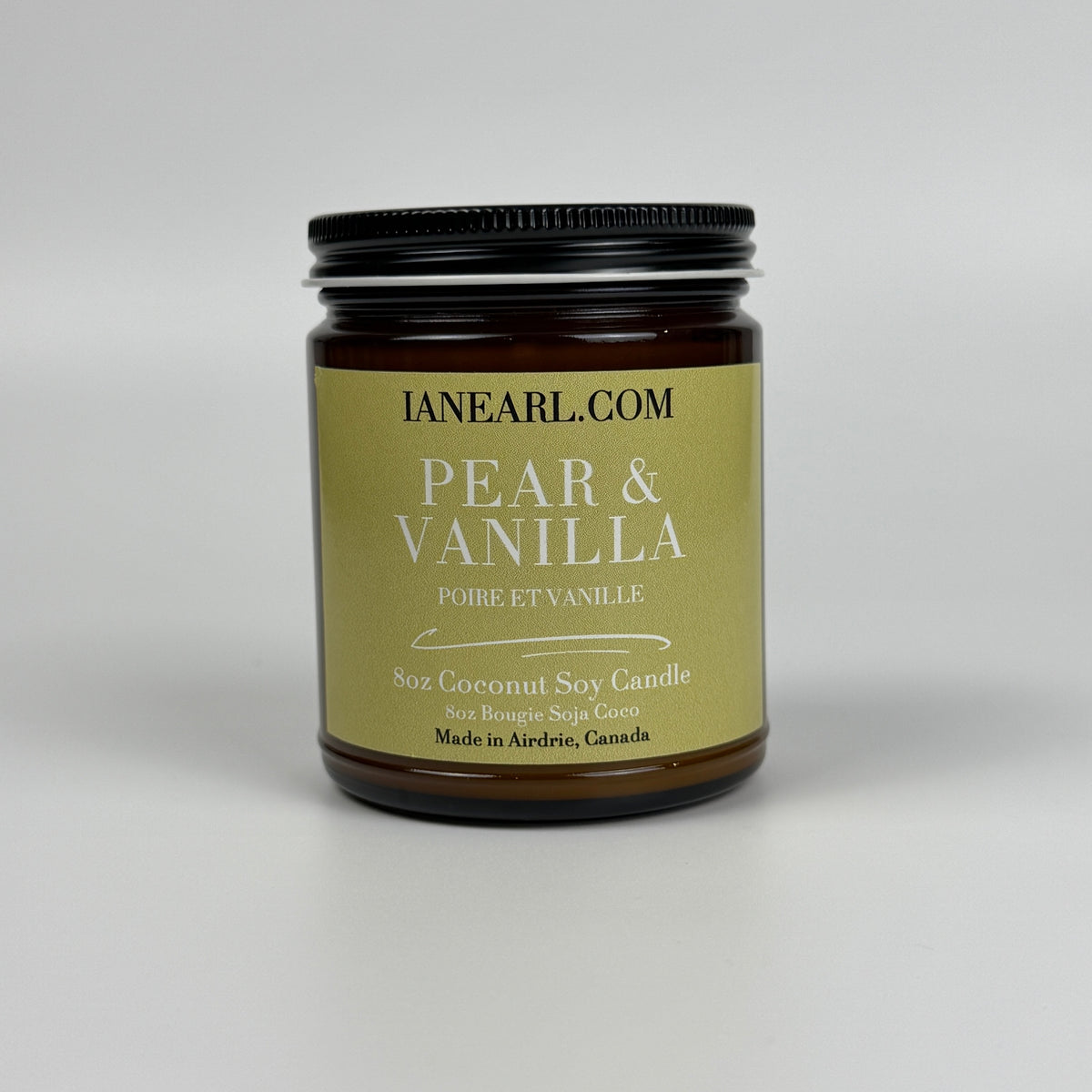Pear & Vanilla - 8oz Coconut Soy Candle - Prismatic Ash Soap Co.