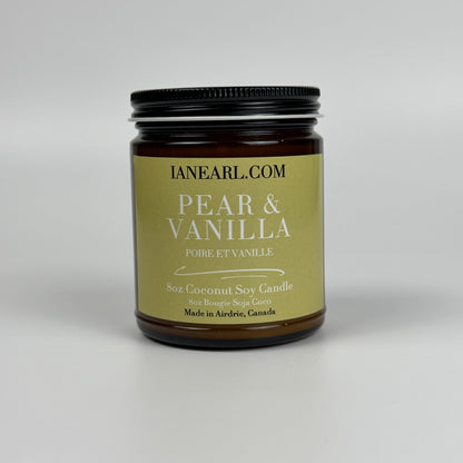 Pear & Vanilla - 8oz Coconut Soy Candle - Prismatic Ash Soap Co.