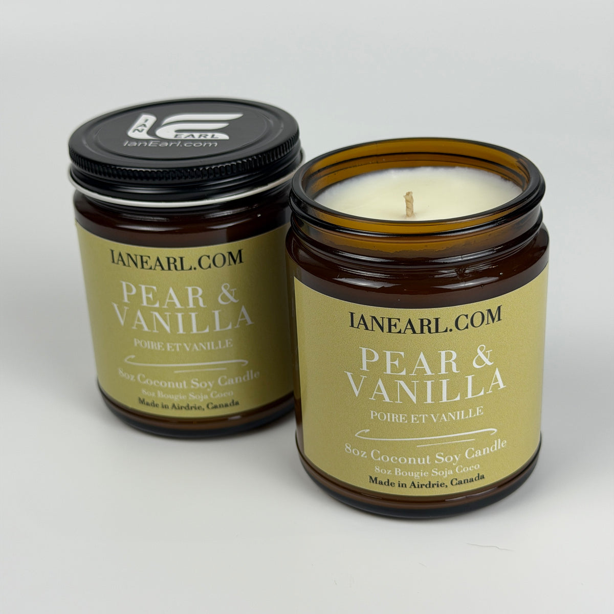 Pear & Vanilla - 8oz Coconut Soy Candle - Prismatic Ash Soap Co.