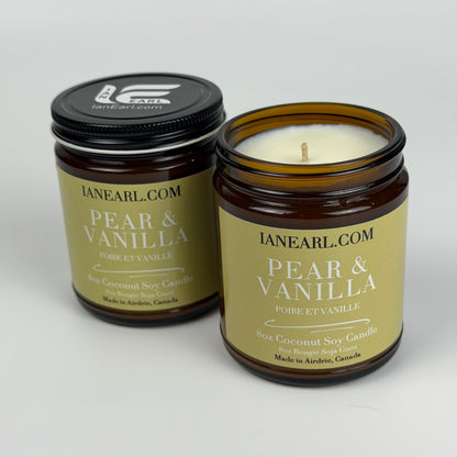 Pear & Vanilla - 8oz Coconut Soy Candle - Prismatic Ash Soap Co.