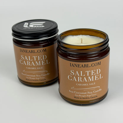 Salted Caramel - 8oz Coconut Soy Candle - Prismatic Ash Soap Co.