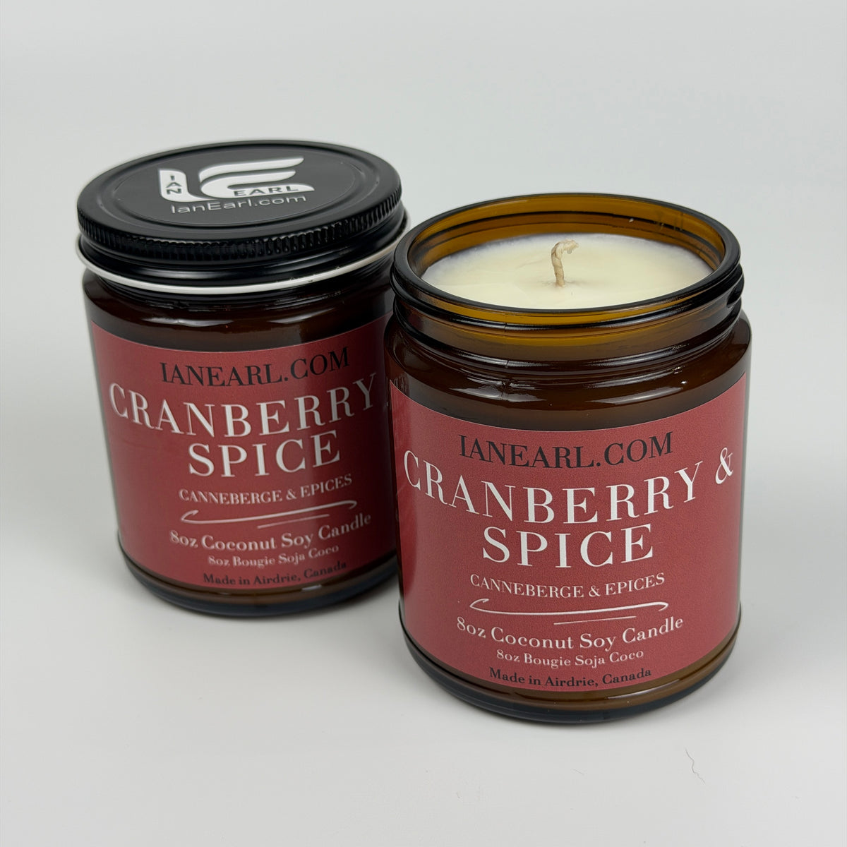 Cranberry & Spice - 8oz Coconut Soy Candle - Prismatic Ash Soap Co.