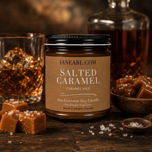 Salted Caramel - 8oz Coconut Soy Candle - Prismatic Ash Soap Co.