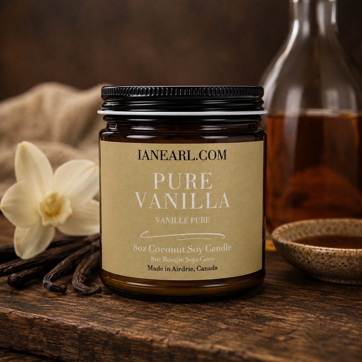 Pure Vanilla - 8oz Coconut Soy Candle - Prismatic Ash Soap Co.