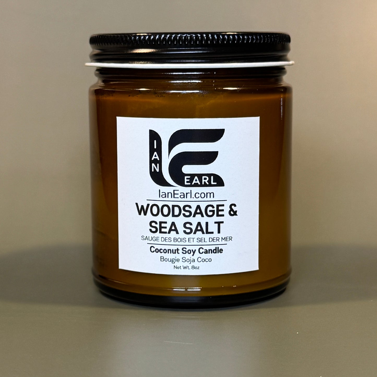 Woodsage & Sea Salt - Coconut Soy Wax - 8oz Candle