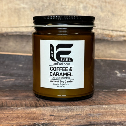 Coffee & Caramel - Coconut Soy Wax - 8oz Candle