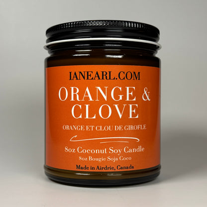 Orange & Clove - 8oz Coconut Soy Candle - Prismatic Ash Soap Co.
