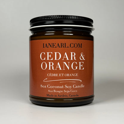 Cedar & Orange - 8oz Coconut Soy Candle