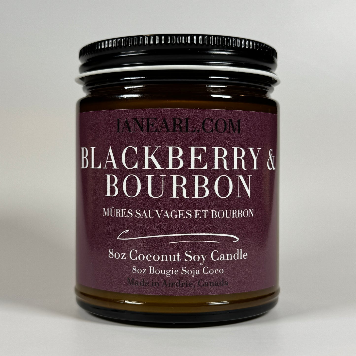 Blackberry & Bourbon - 8oz Coconut Soy Candle