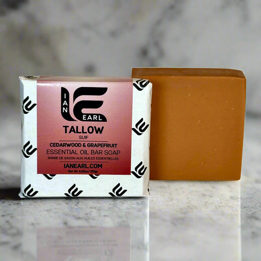 Tallow bar soap - cedarwood and grapefruit